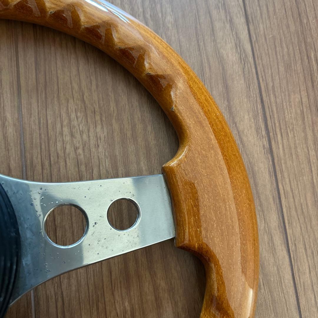 OBA 33パイ　ウッドステアリング　当時物