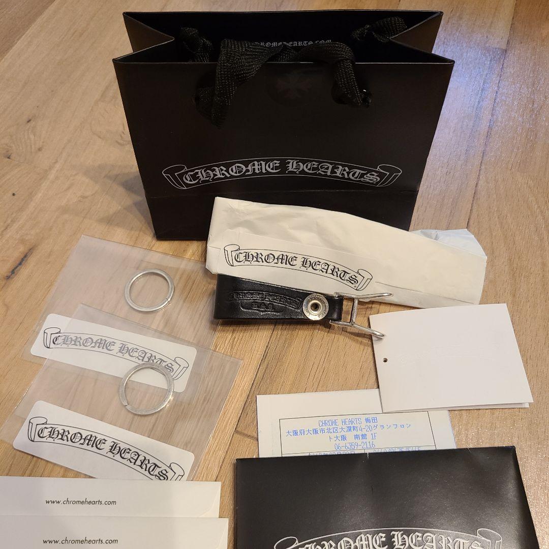 N*ア様 クロムハーツ Wベルトループ スターボタン ブラック レザー　別売リン