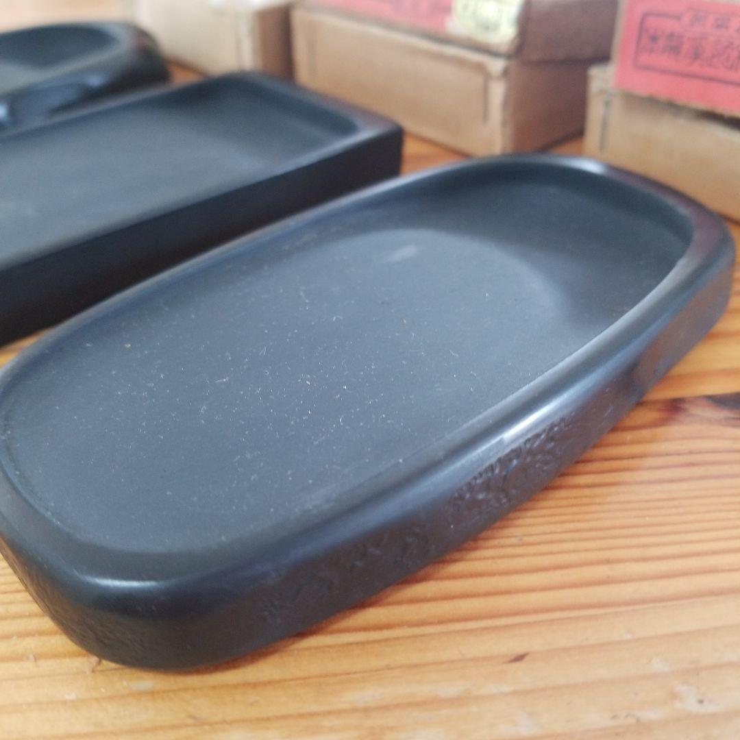 Grace C.【未使用】朝陽研　本龍溪　硯三点まとめて　作家銘あり