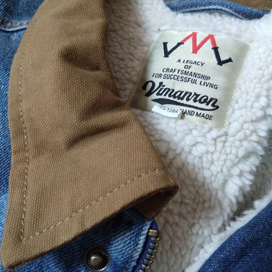 【karku】襟キャンバス切替　裏フリース　デニムワークジャケット