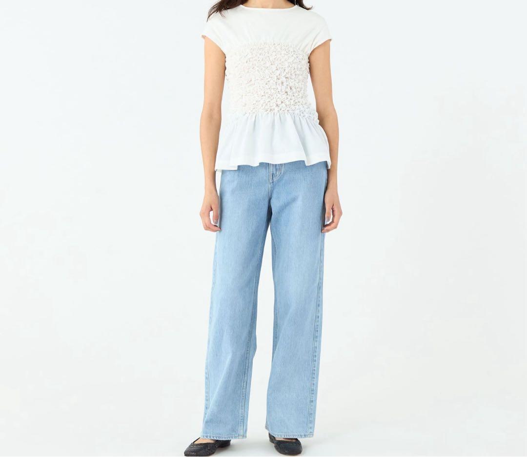 TOMORROWLAND トゥモローランド　デニムワイドストレートパンツ