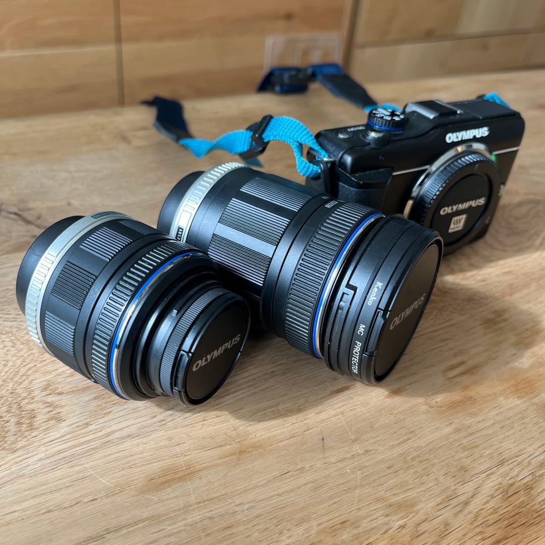 OLYMPUS E-PL1 ミラーレス一眼 レンズ2個付 シャッター回数3438