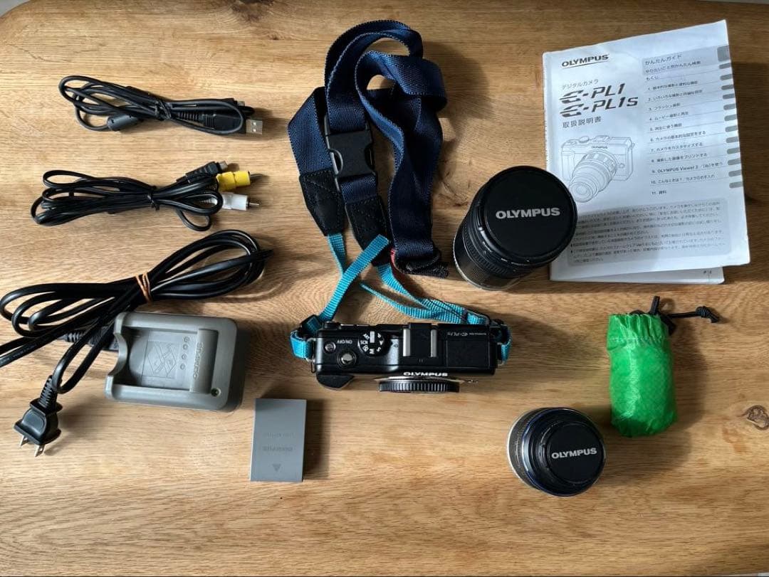OLYMPUS E-PL1 ミラーレス一眼 レンズ2個付 シャッター回数3438