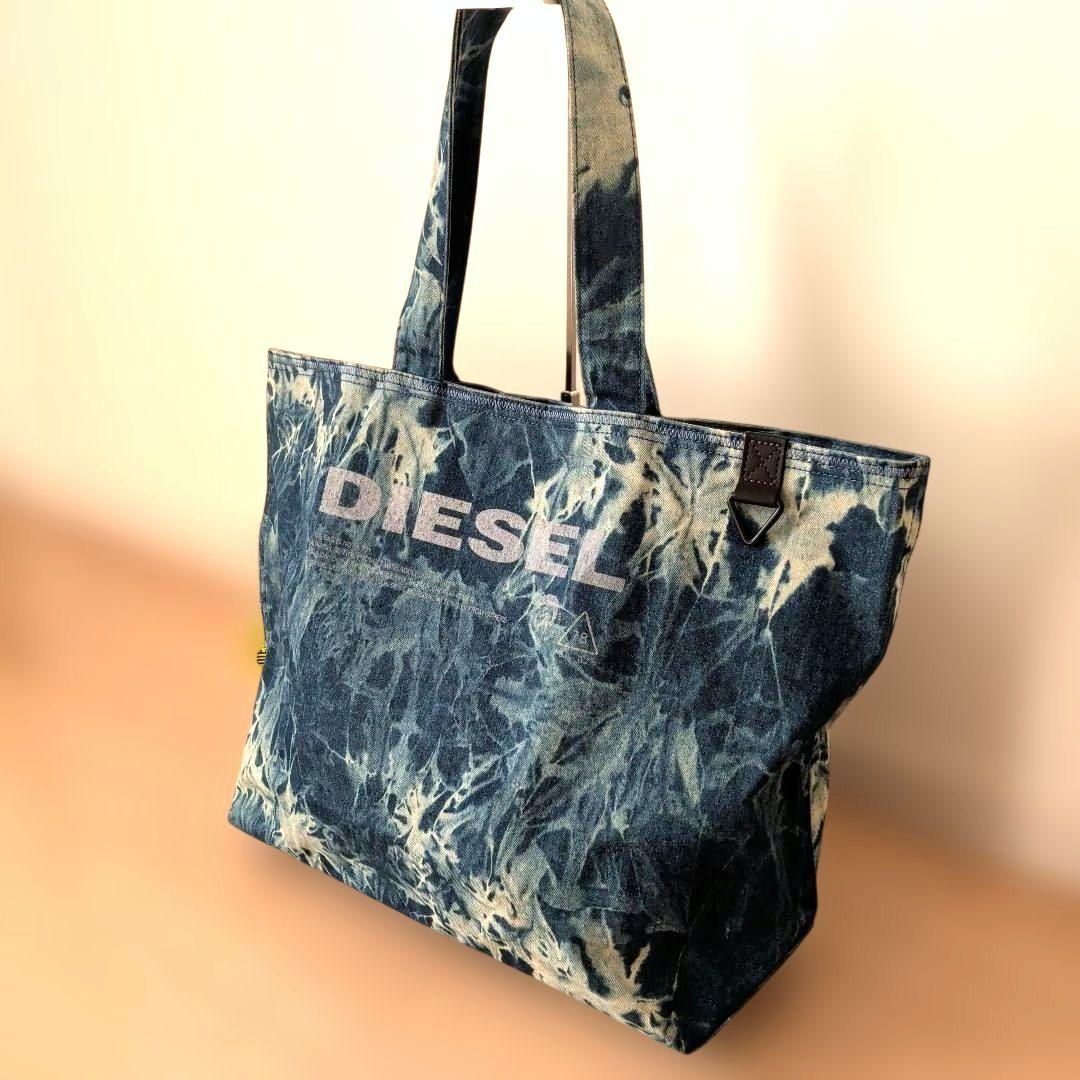 極美品 DIESEL デニム 迷彩 トートバッグ 大容量