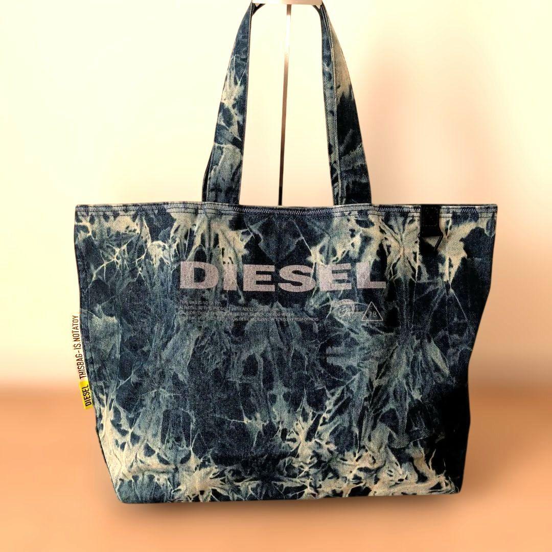 極美品 DIESEL デニム 迷彩 トートバッグ 大容量