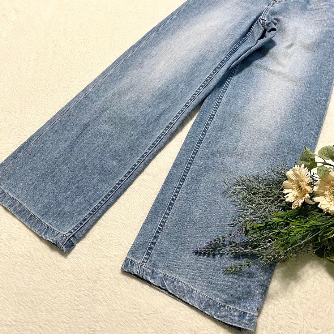 美品《YANUK ヤヌーク Lilith》 23 ハイウェスト ワイドストレート