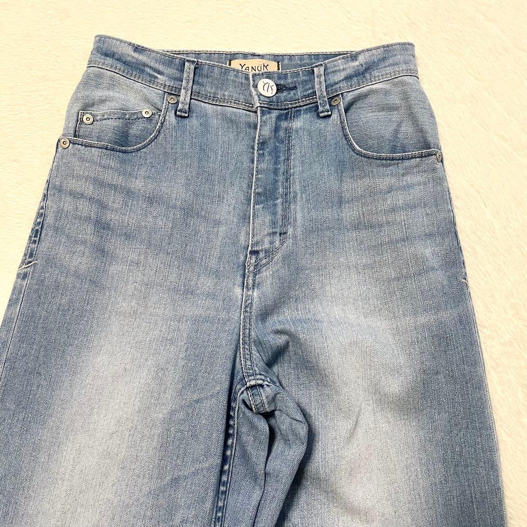 美品《YANUK ヤヌーク Lilith》 23 ハイウェスト ワイドストレート