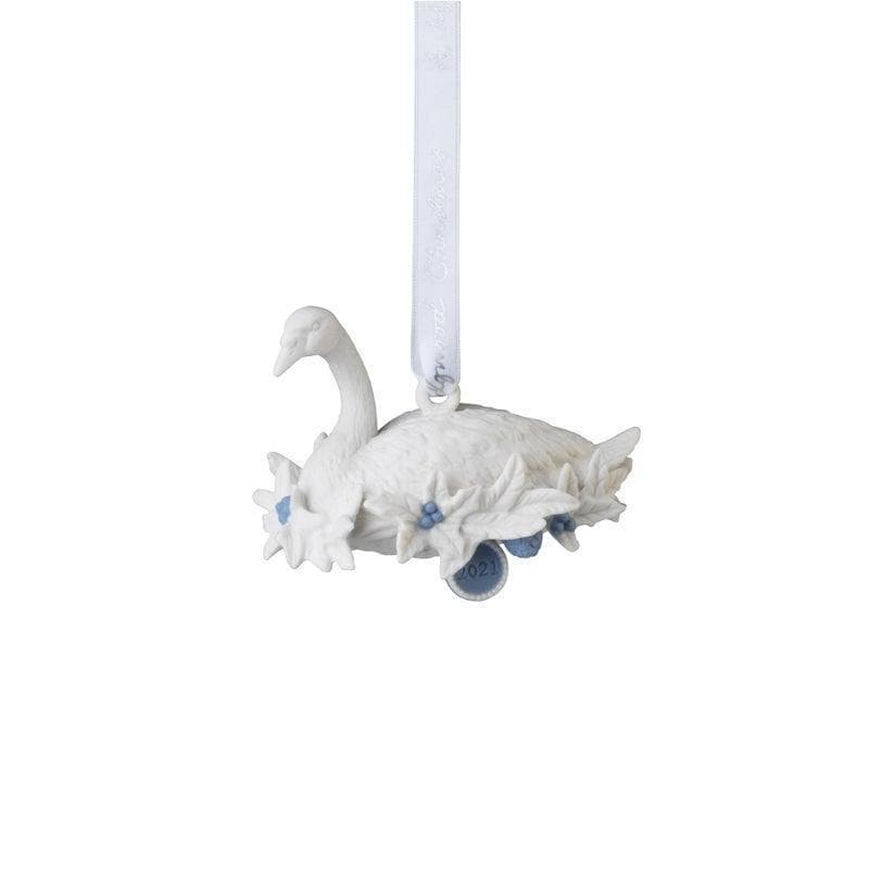 新品2個セットウェッジウッドホリディオーナメントパインコーン、セブンスワンズ