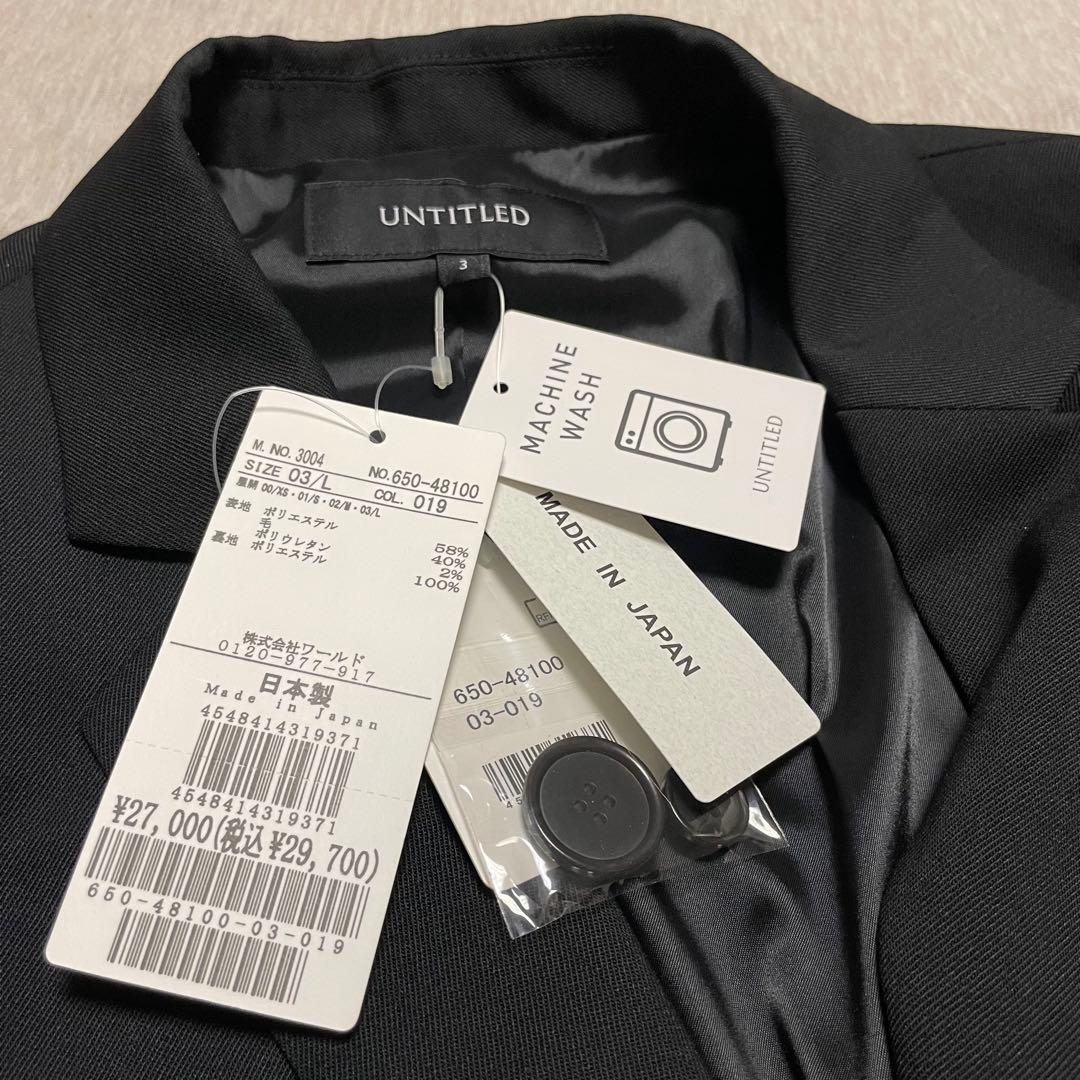 アンタイトル パンツスーツ セットアップ 新品未使用 黒 Lサイズ 2024SS