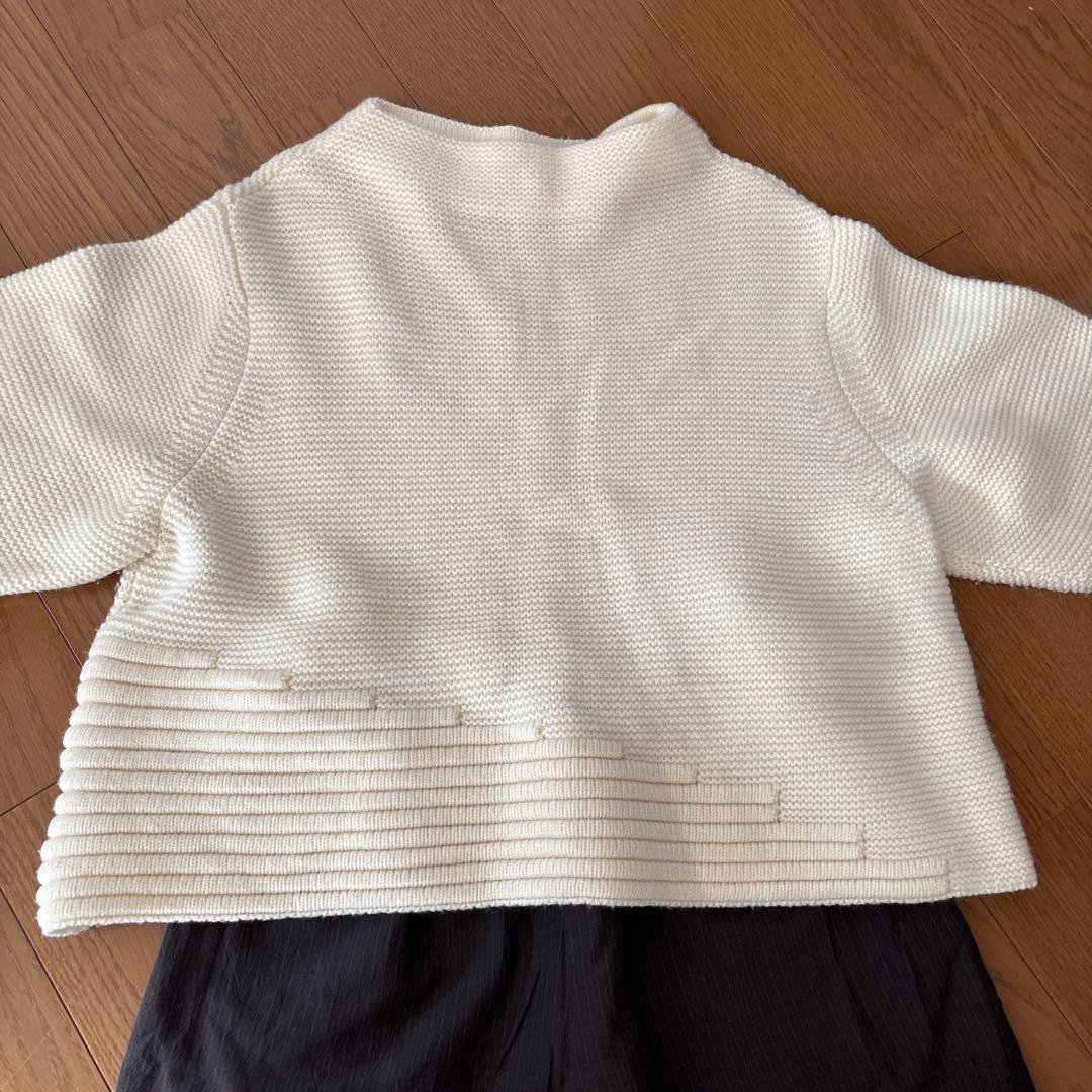 恵美子さま限定　芽風38アイボリー 五分袖 ニット セーターのみ