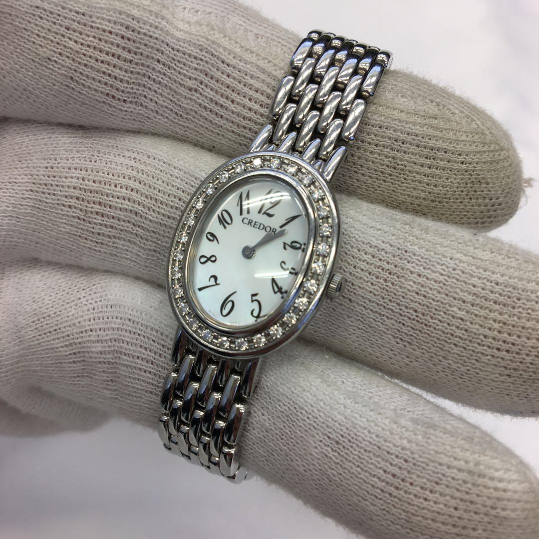 美品 SEIKO セイコー クレドール ダイヤベゼル 1E70-0AB0腕時計