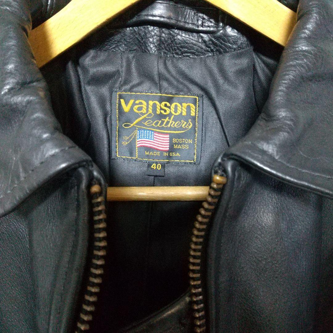 ほぼ新品　バンソン　エンフィールド　４０　レザーシングルライダースジャケット