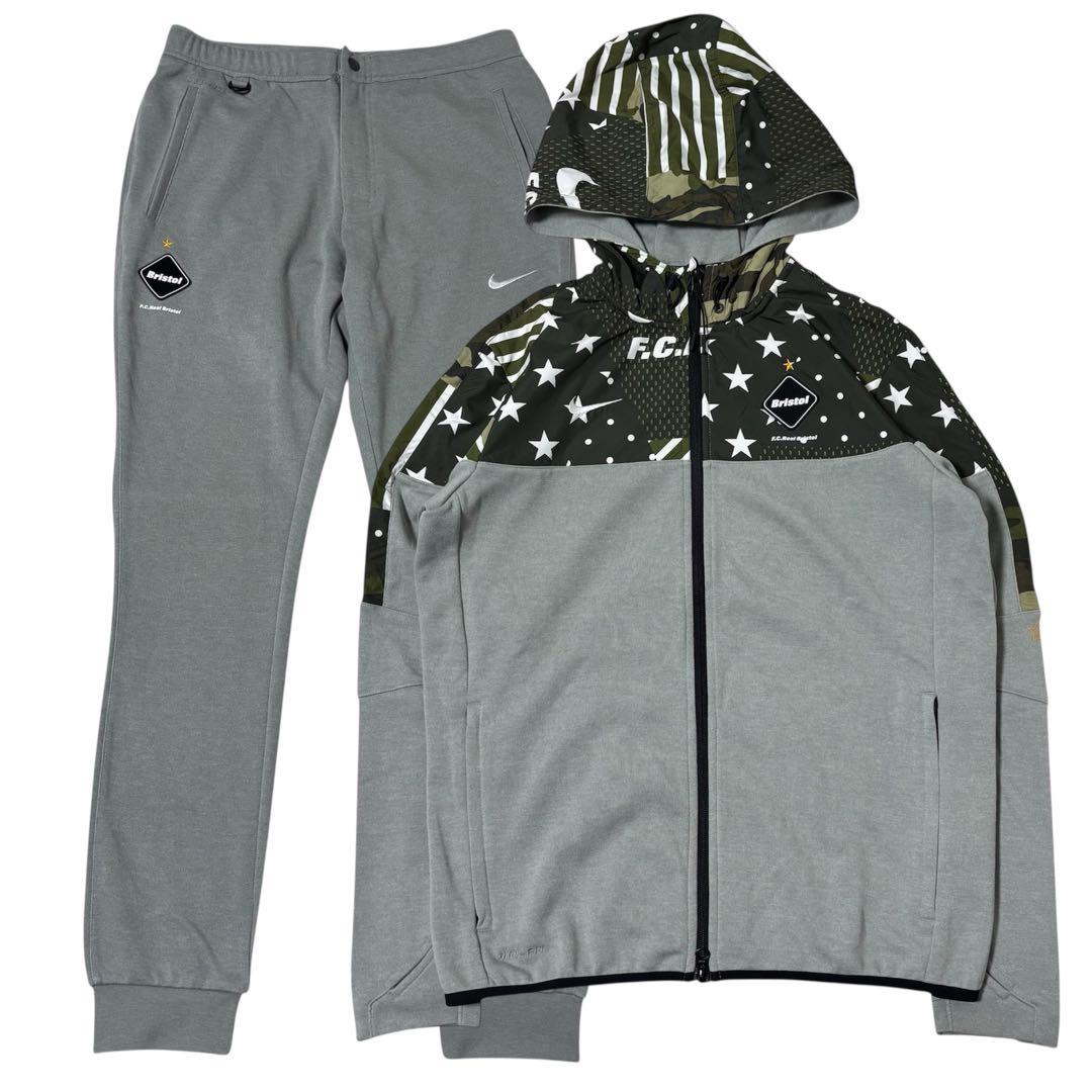 美品　NIKE×fcrb フリースパーカー　トラックパンツ　上下セットアップ