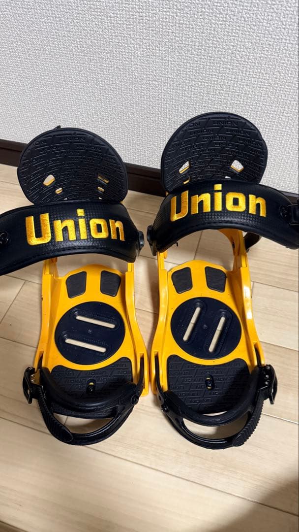【美品】Union スノーボードビンディング イエロー/ブラック