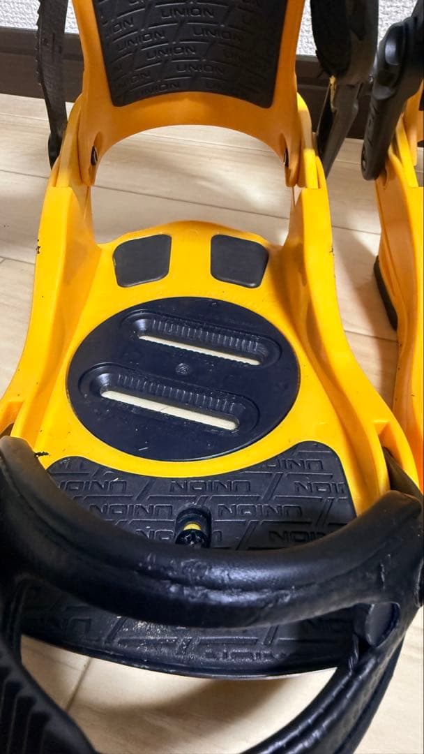 【美品】Union スノーボードビンディング イエロー/ブラック
