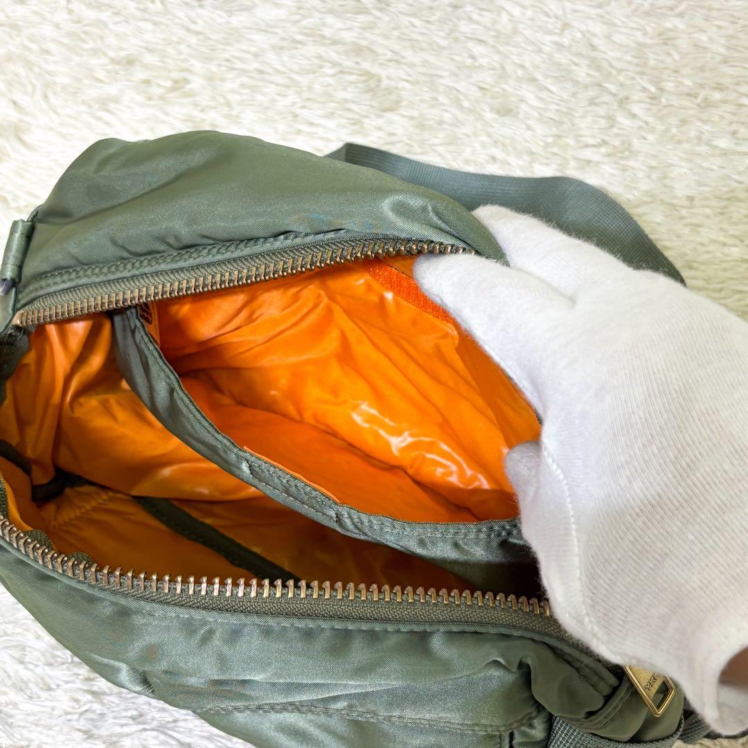 【極美品】ポーター タンカー ウエストポーチ ボディバッグ セージグリーン