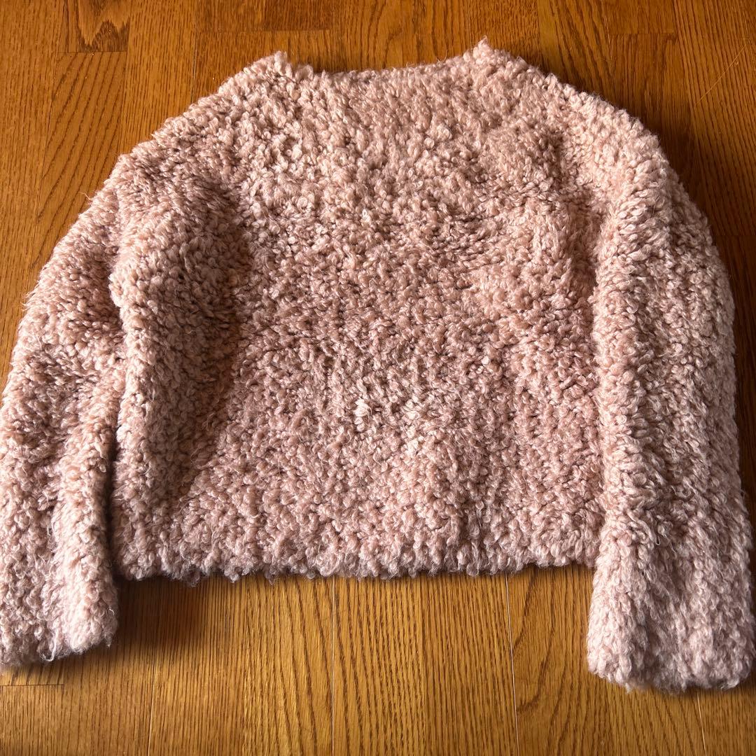 Curensology カーリーウールニットプルオーバー ピンク