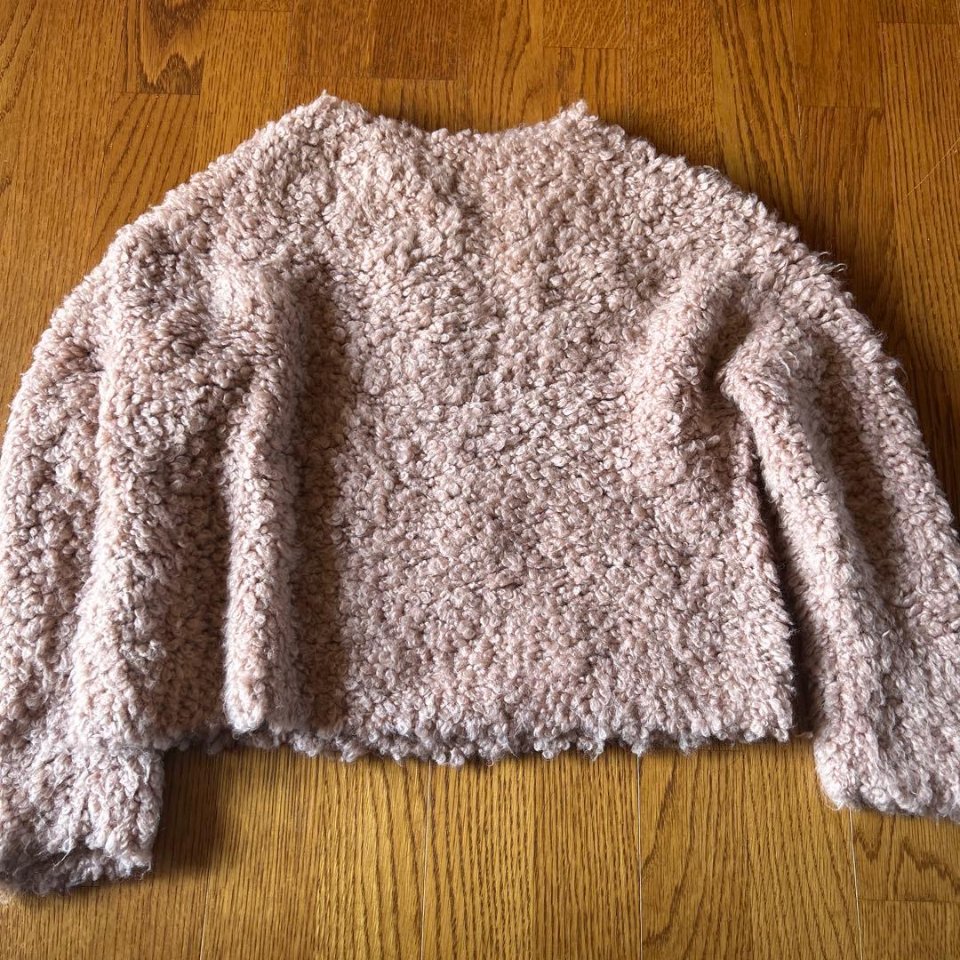 Curensology カーリーウールニットプルオーバー ピンク