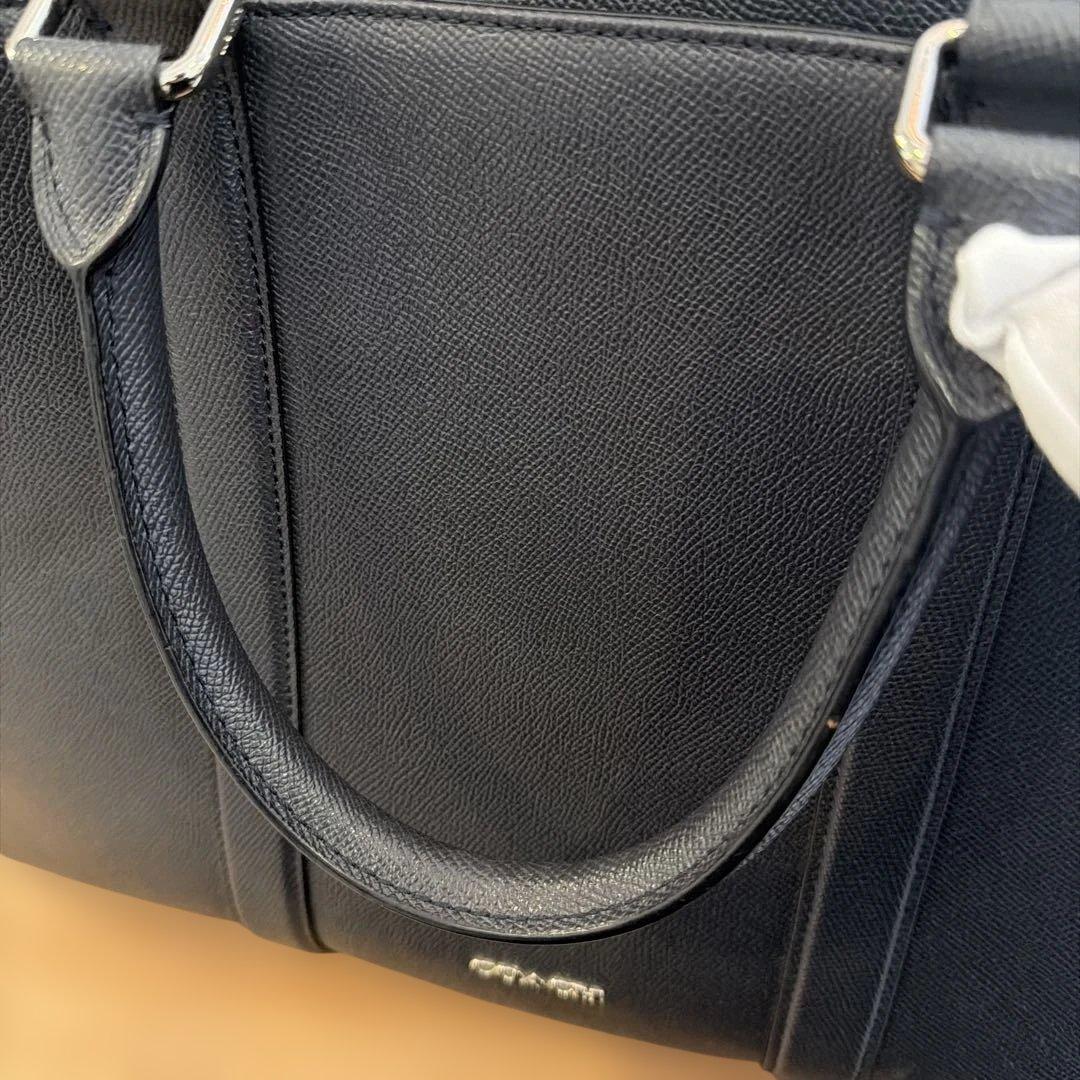 【美品】コーチ　ビジネスバッグ　2way レザー　ブラックカラー