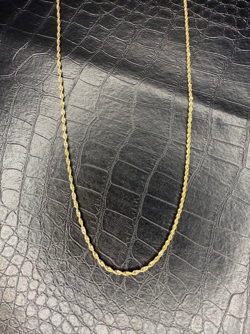アクセサリー 10K Gold Rope Necklace 46cm 2mm