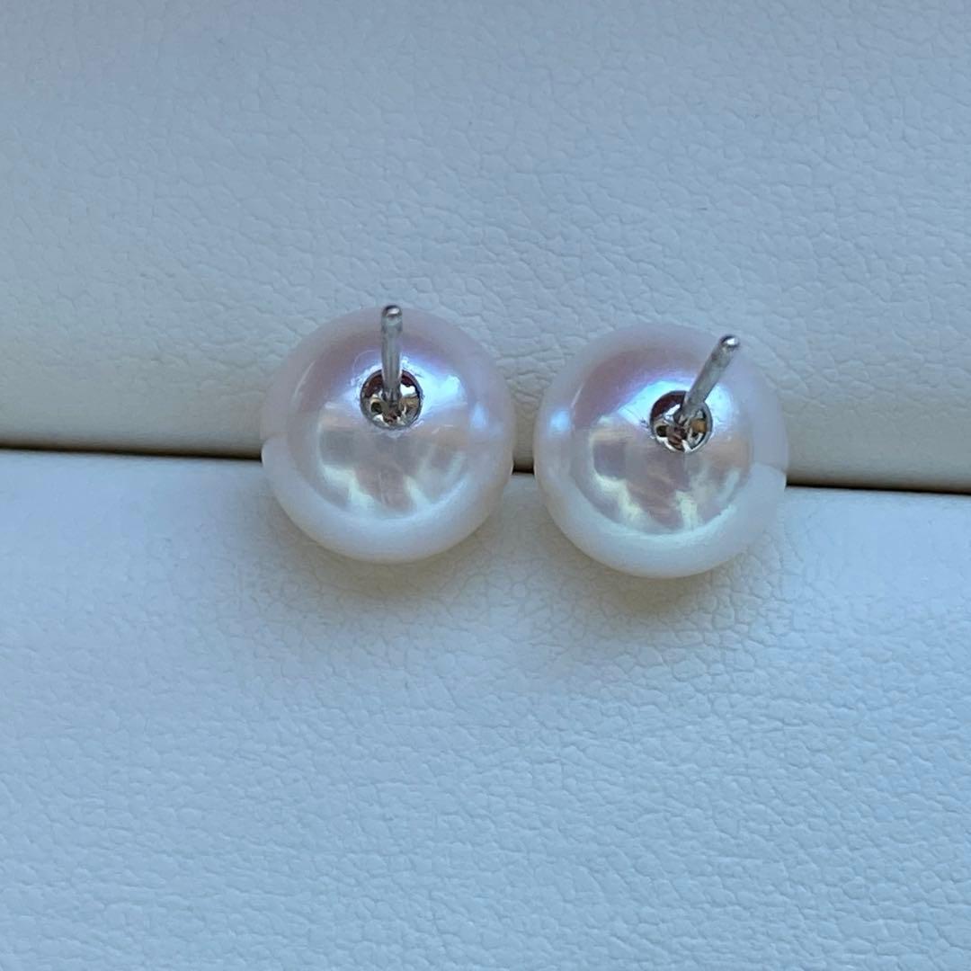 1945 あこや真珠　pt900 大玉　8.5-9mm 目立つキズ無し　ピアス