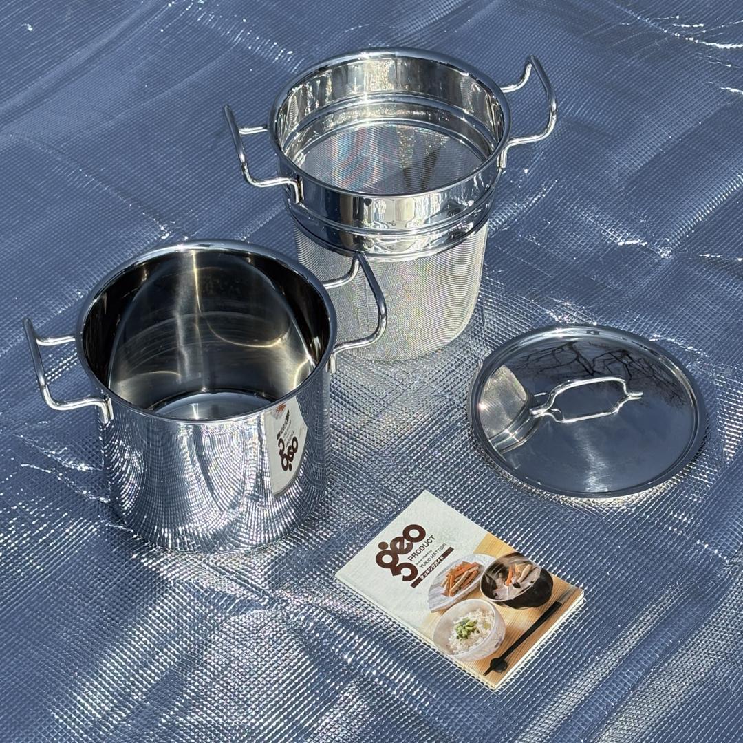 ジオ パスタポット　服部幸應監修　宮崎製作所　GEO-21P　クッキングガイド付