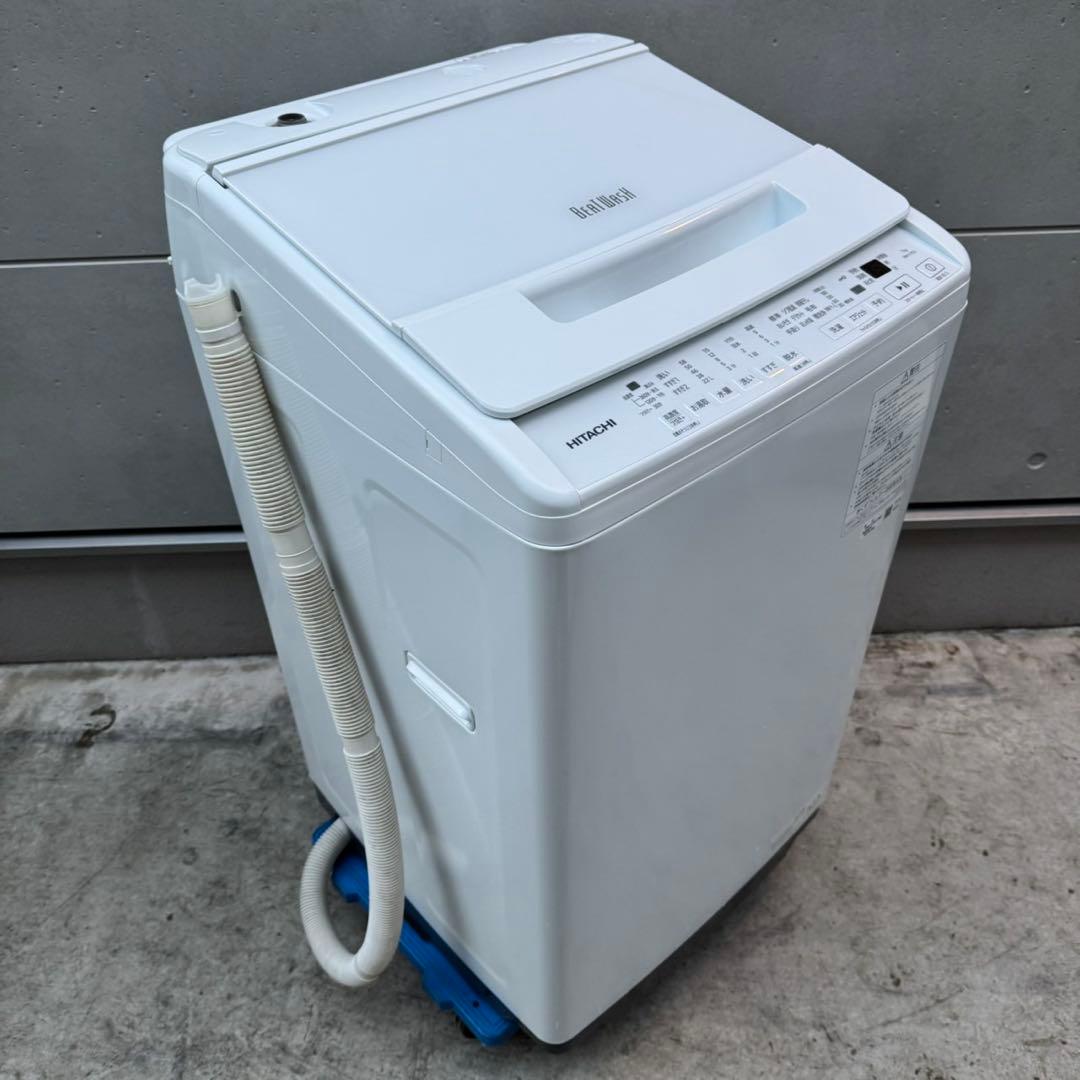 40⭐️2023年製美品★日立　洗濯機　7KG インバーター　大型　一人暮らし