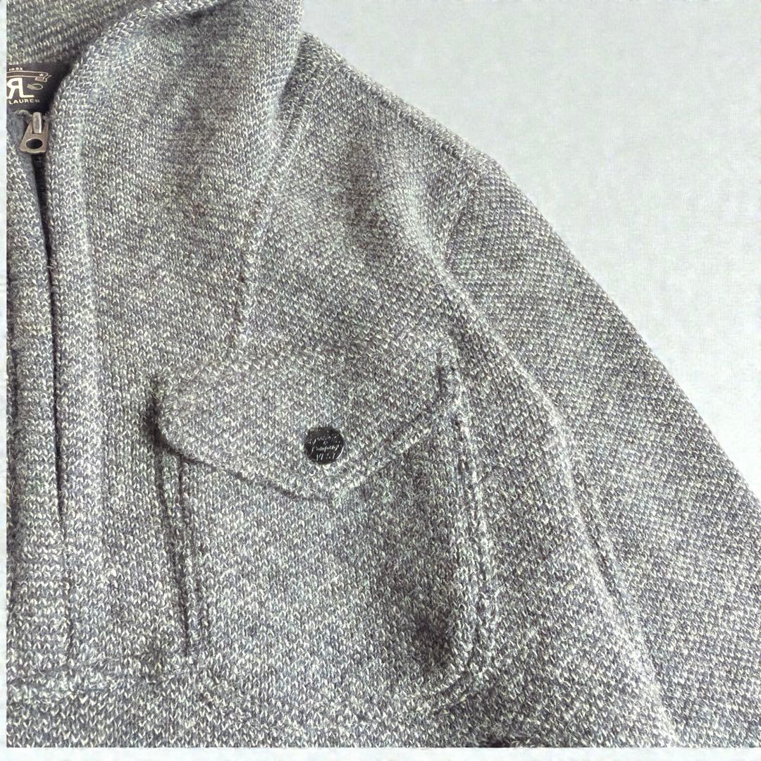 極美品 RRL ダブルアールエル ハーフジップ ニットパーカー サイドジップ