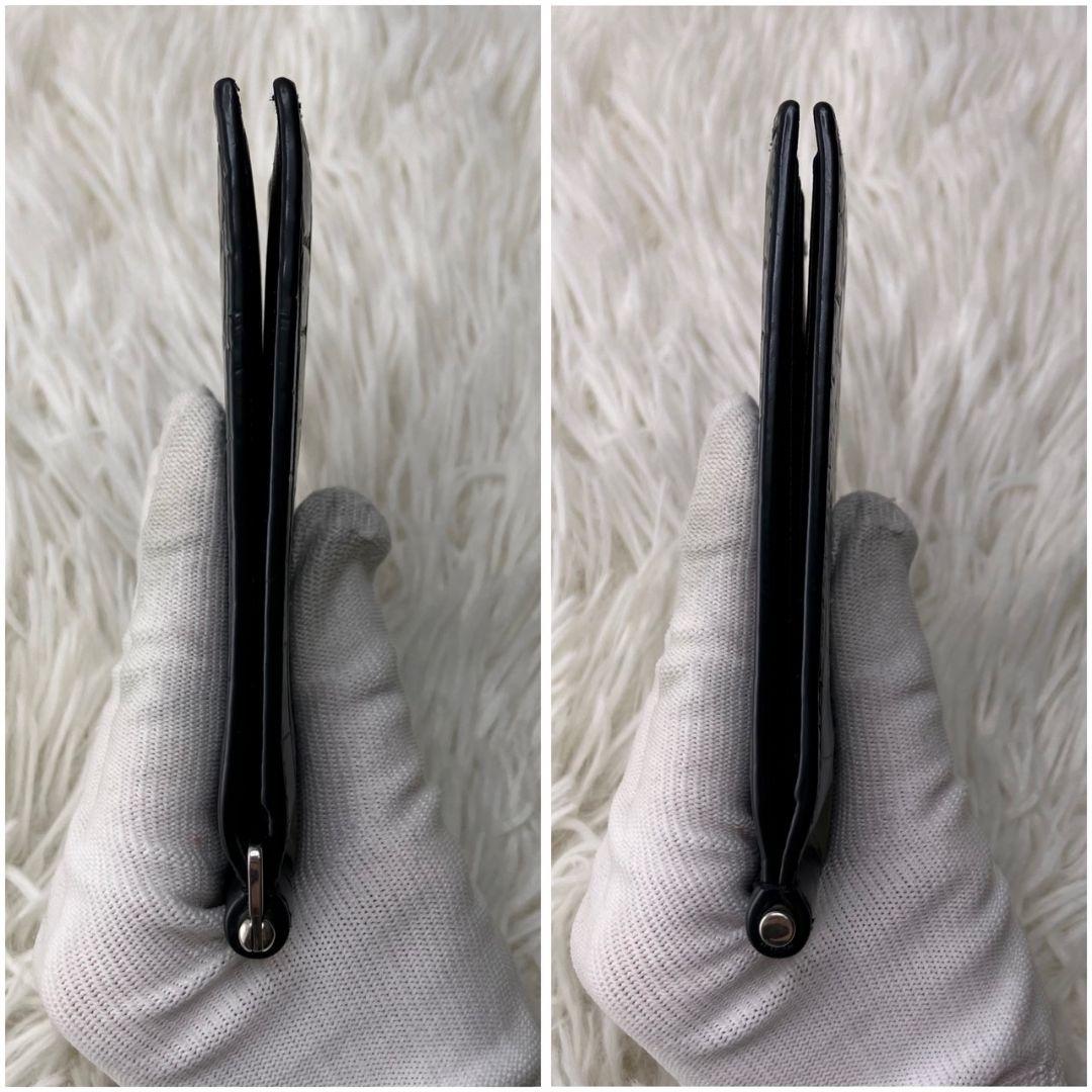 ⭐️極美品⭐️ サンローラン　マネークリップ　クロコ型押し　シルバー金具