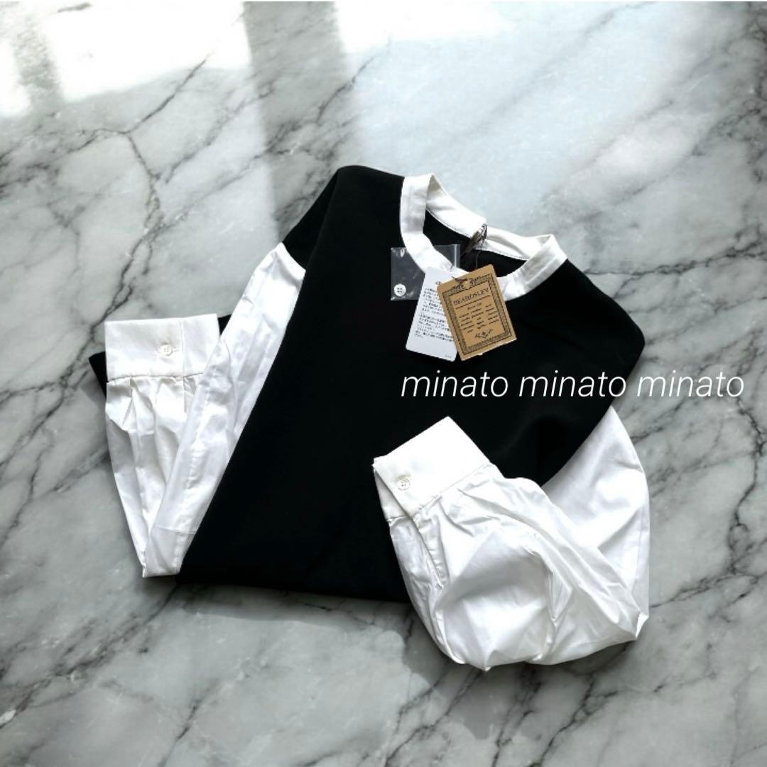 たま 新品タグ付きビアズリー レイヤード風ボリューム袖ブラウス F