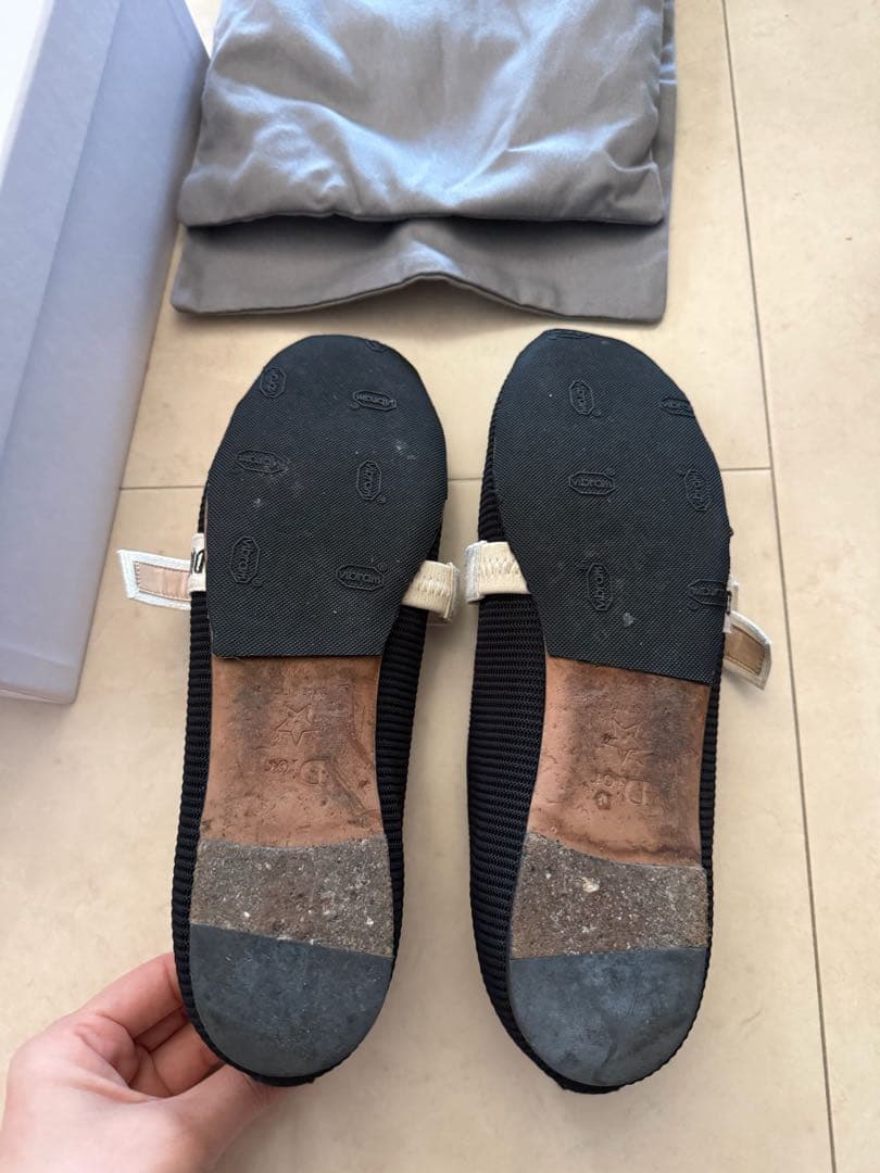 【訳あり】 DIOR ／J´A DIOR バレエフラットシューズ　37ハーフ