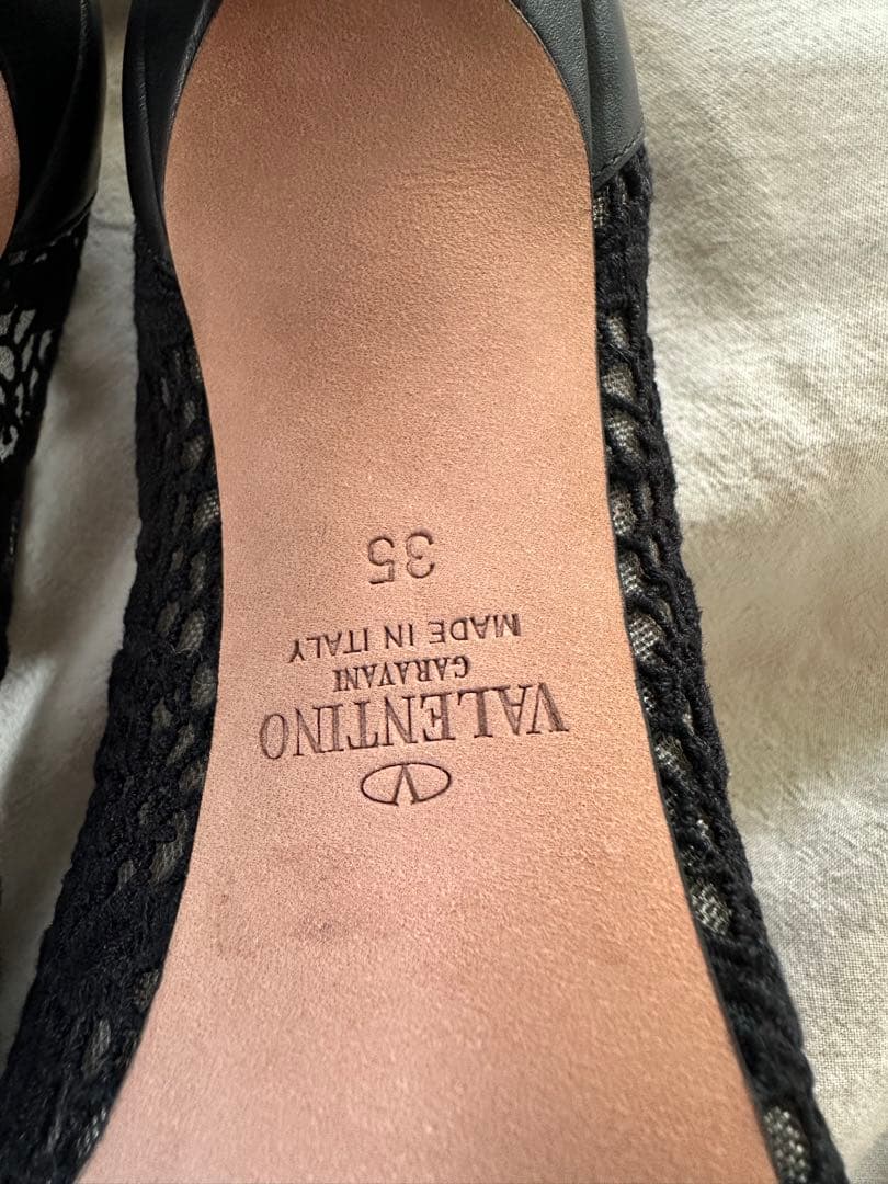 ヴァレンティノガラヴァーニ パンプス サイズ35 スタッズ 結婚式 レース