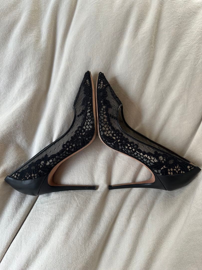 ヴァレンティノガラヴァーニ パンプス サイズ35 スタッズ 結婚式 レース