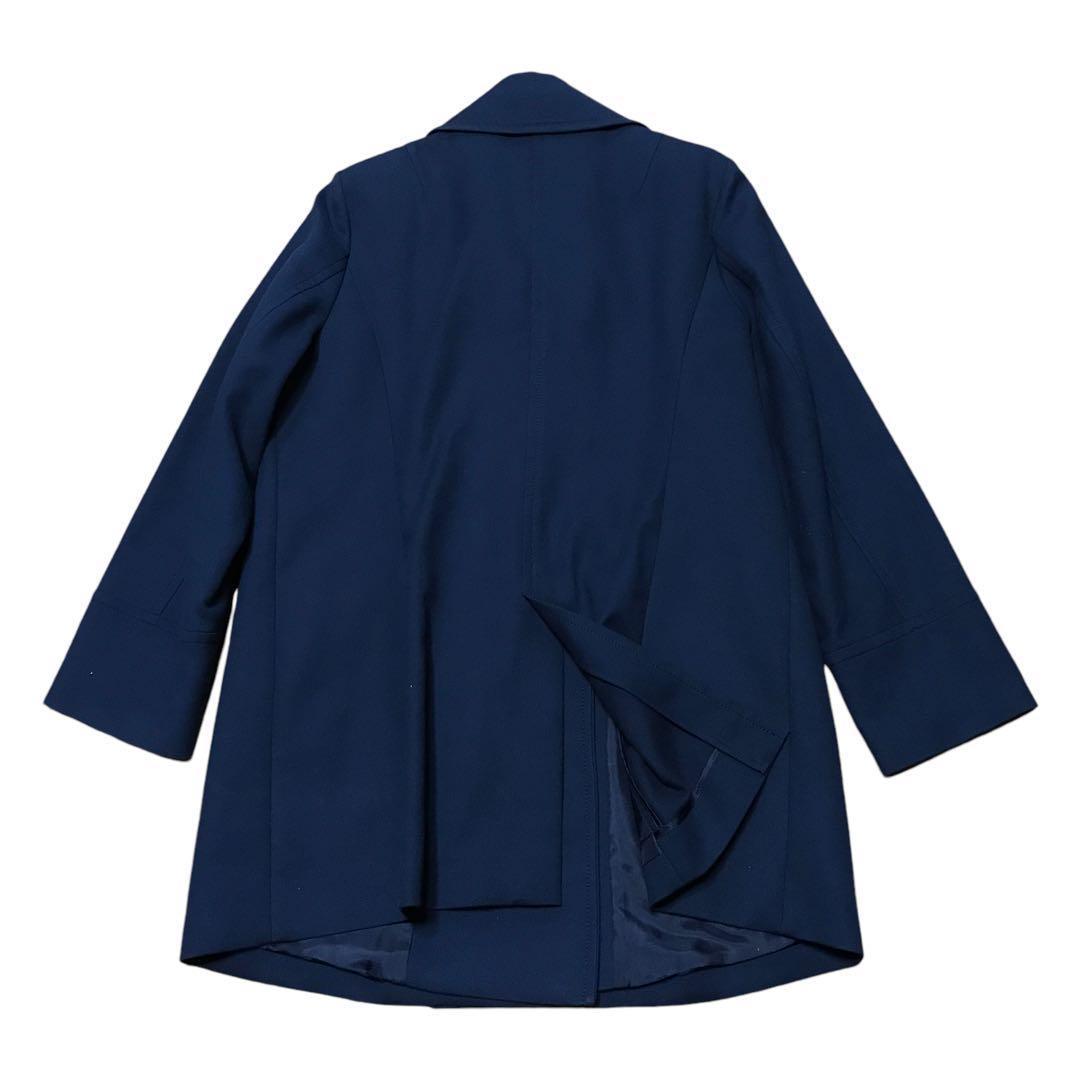 23区 MANTECO ネイビー レディース　コート　大きい　ミドル　背抜き★