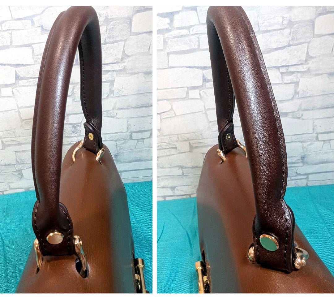 美品♥希少♥セリーヌ ハンドバッグ レザー ガンチーニ フォーマル CELINE