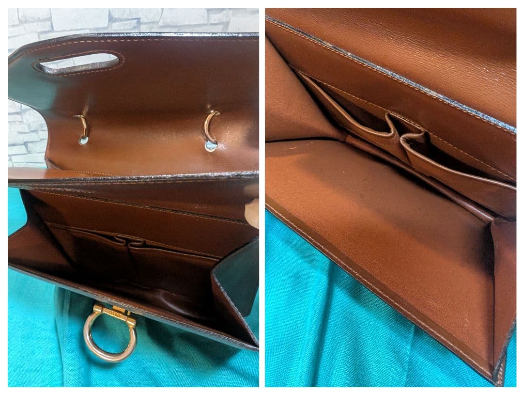 美品♥希少♥セリーヌ ハンドバッグ レザー ガンチーニ フォーマル CELINE