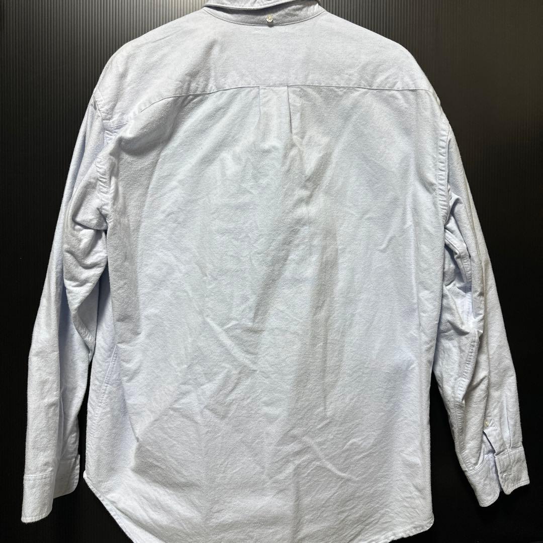 チ*き様 Supreme クラウン　刺繍ロゴ 長袖シャツ M ライトブルー