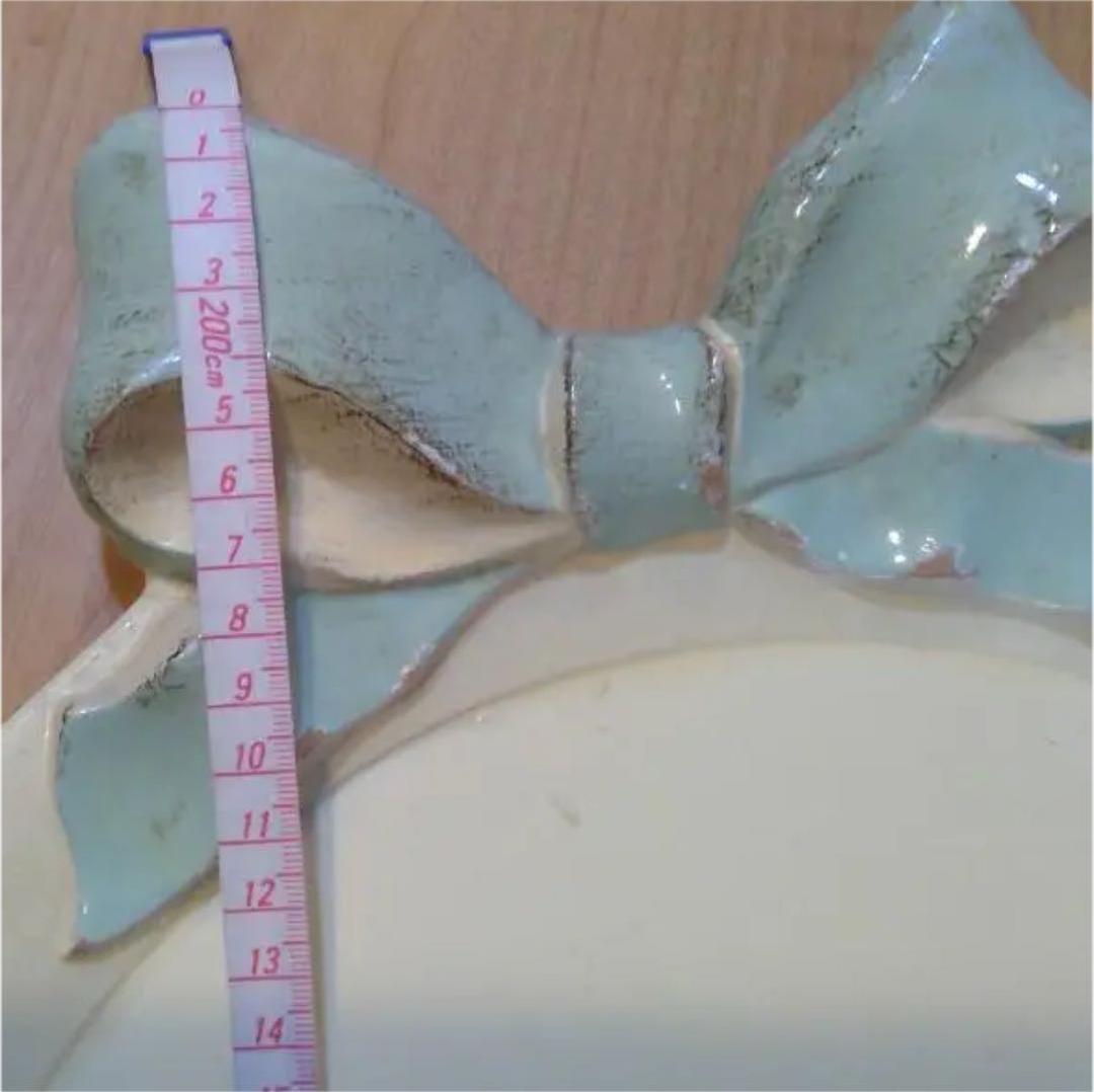 【希少価値◎】フィレンツェ トレイラウンド38×47cm ホワイト／ブルー