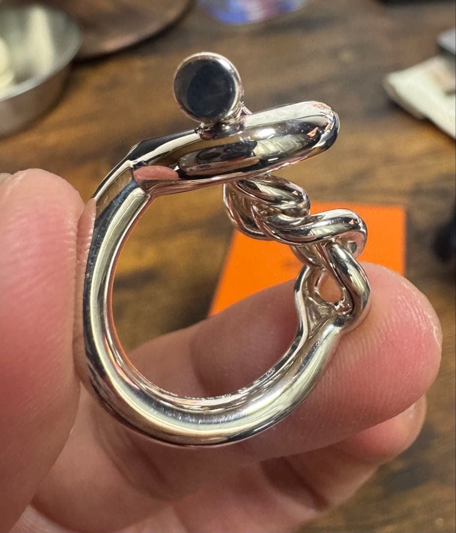 HERMES エルメス クロワゼット リングGM 53 使用数回