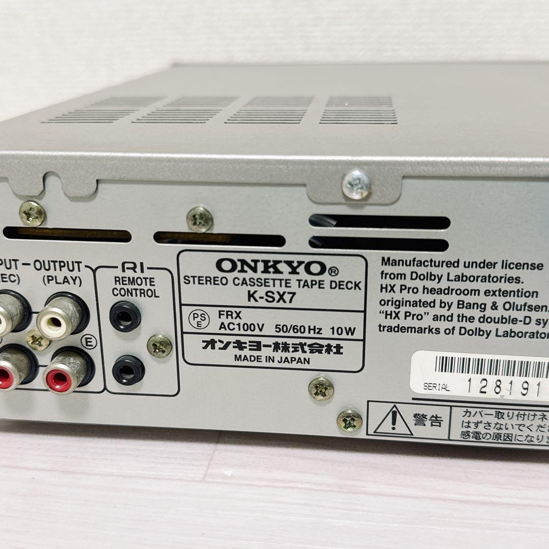 2374【日本製】ONKYO K-SX7 オートリバースカセットデッキプレーヤー