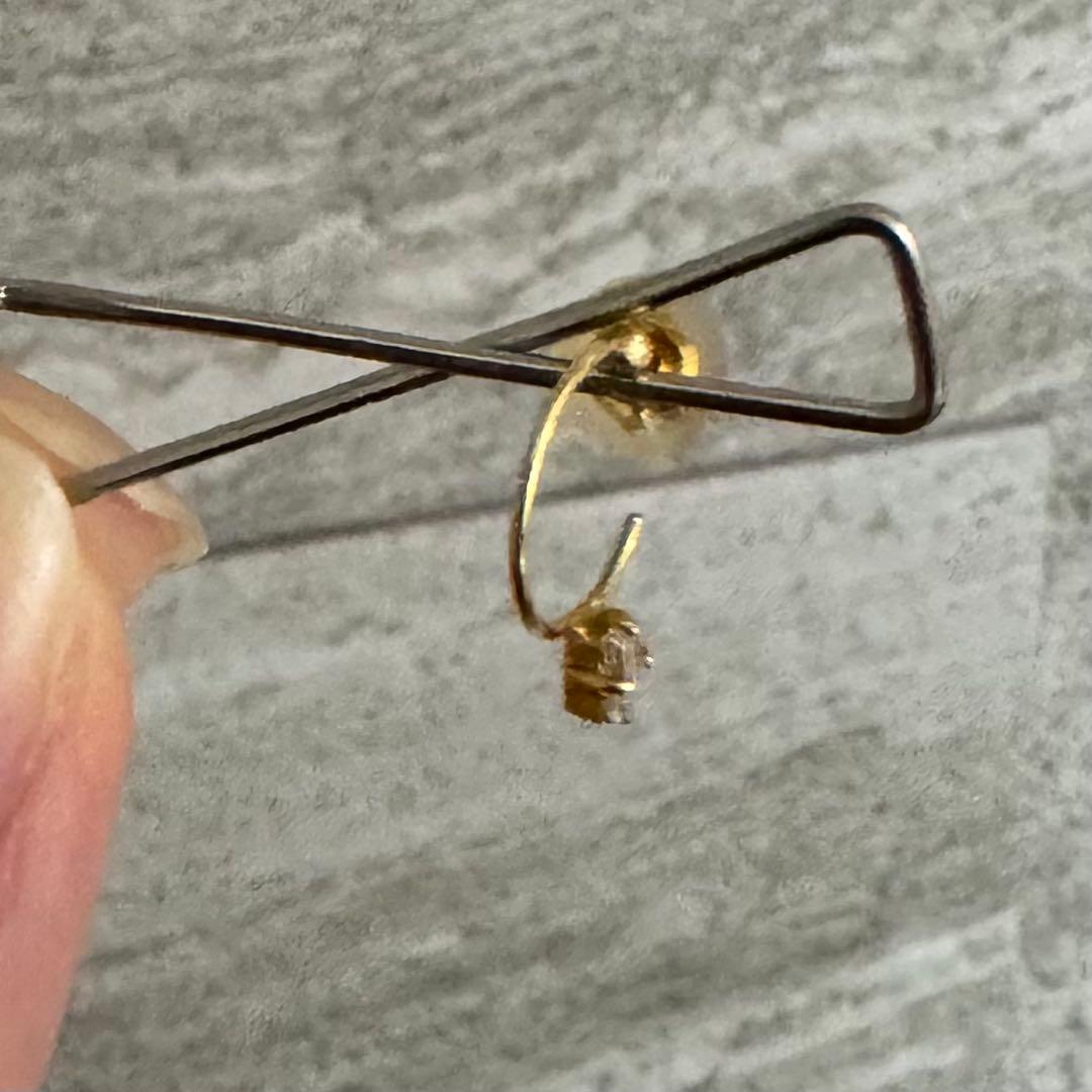 e.m. 18K フープピアス ダイヤモンド
