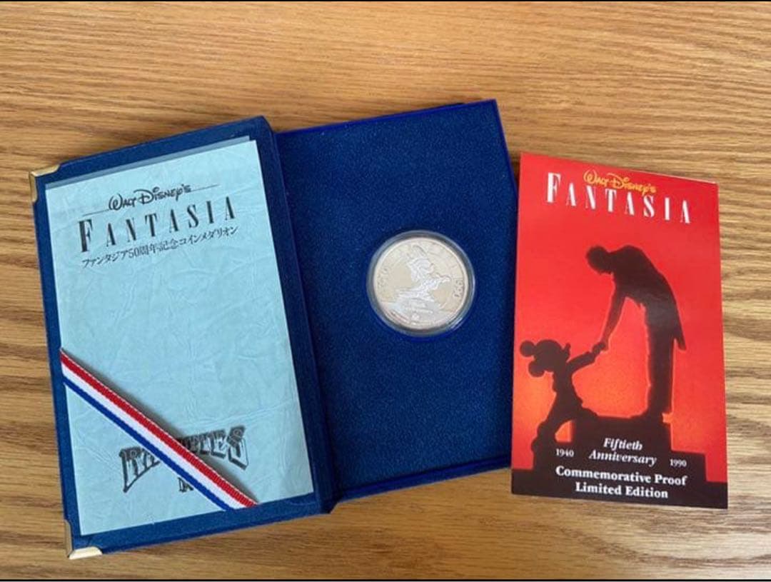純銀　1オンス 31.1gファンタジア50周年記念メダリオン　プルーフ