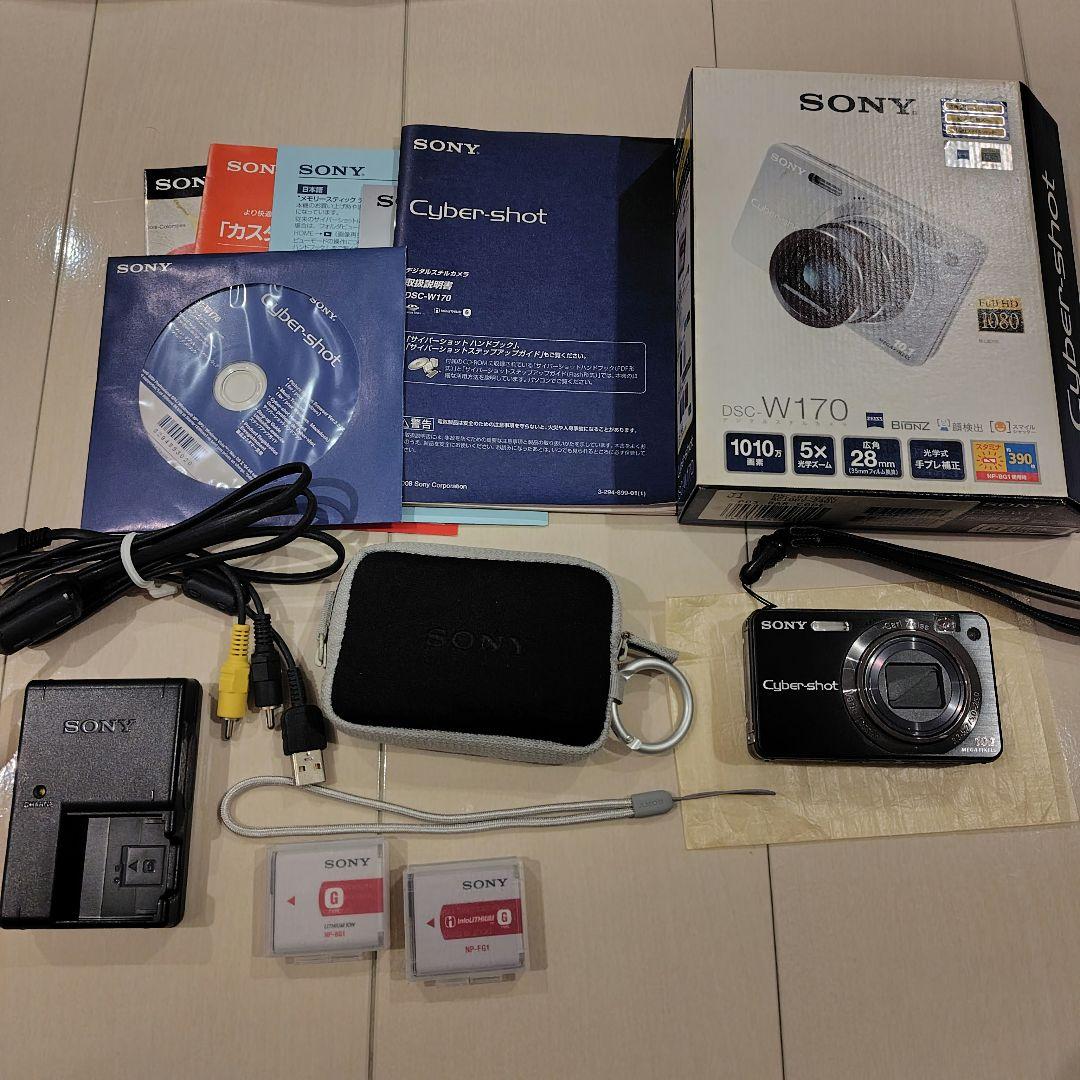 SONY ソニー Cyber-shot DSC-W170 ブラック 箱+充電器等