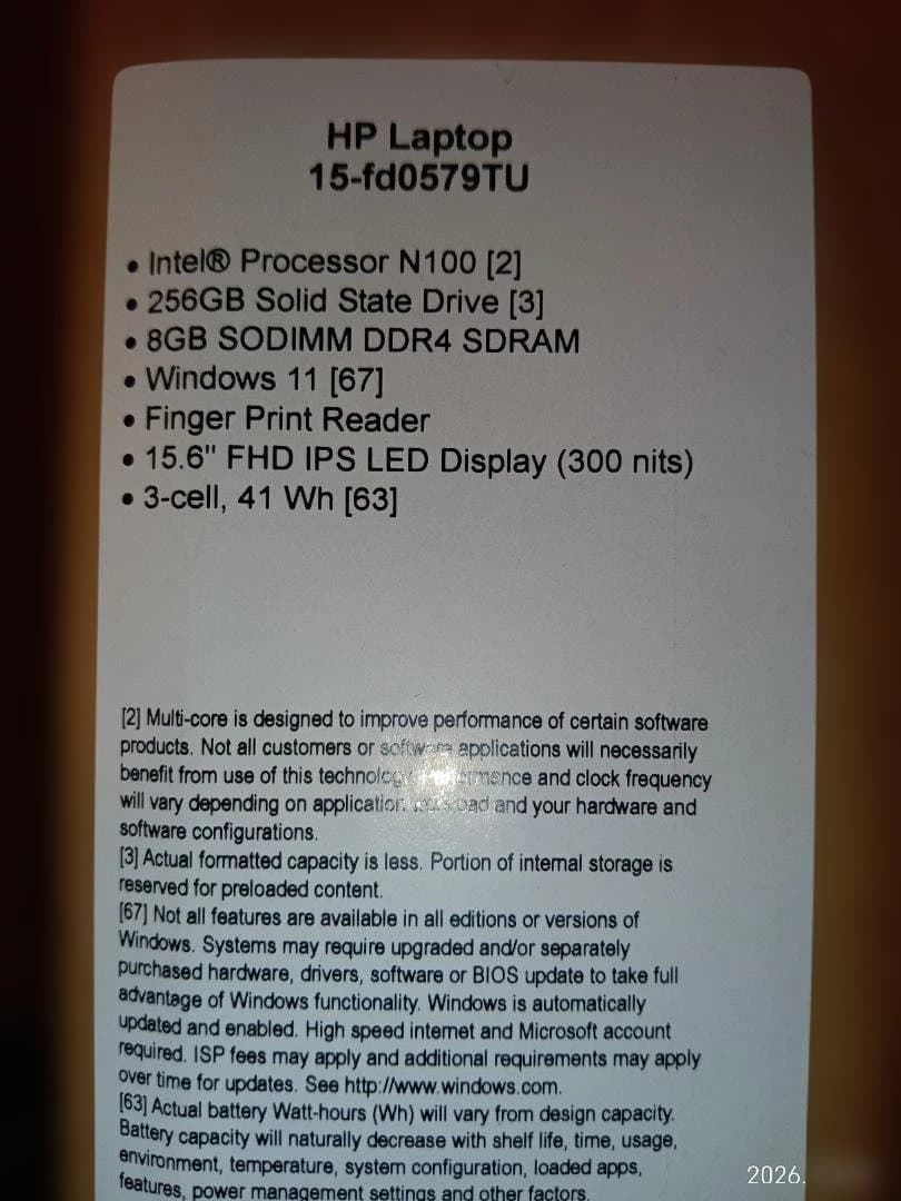 HP ノートPC Intel N100 15.6インチ SSD 256GB