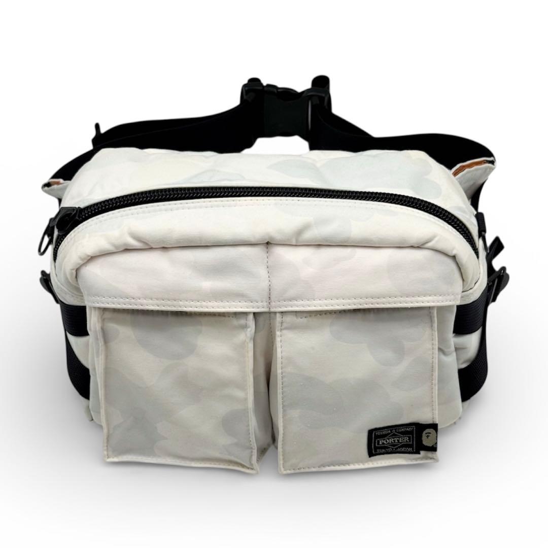 未使用級 PORTER×A BATHING APE ウエストバッグ ボディバッグ