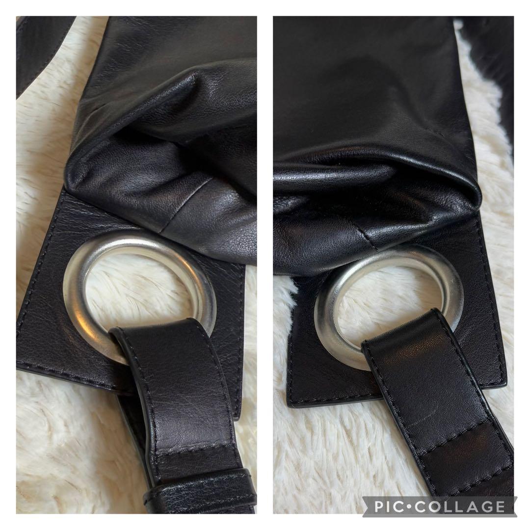 美品　kawa-kawa カワカワ　レザー　ボディバッグ　斜めがけ　肩掛け　金具