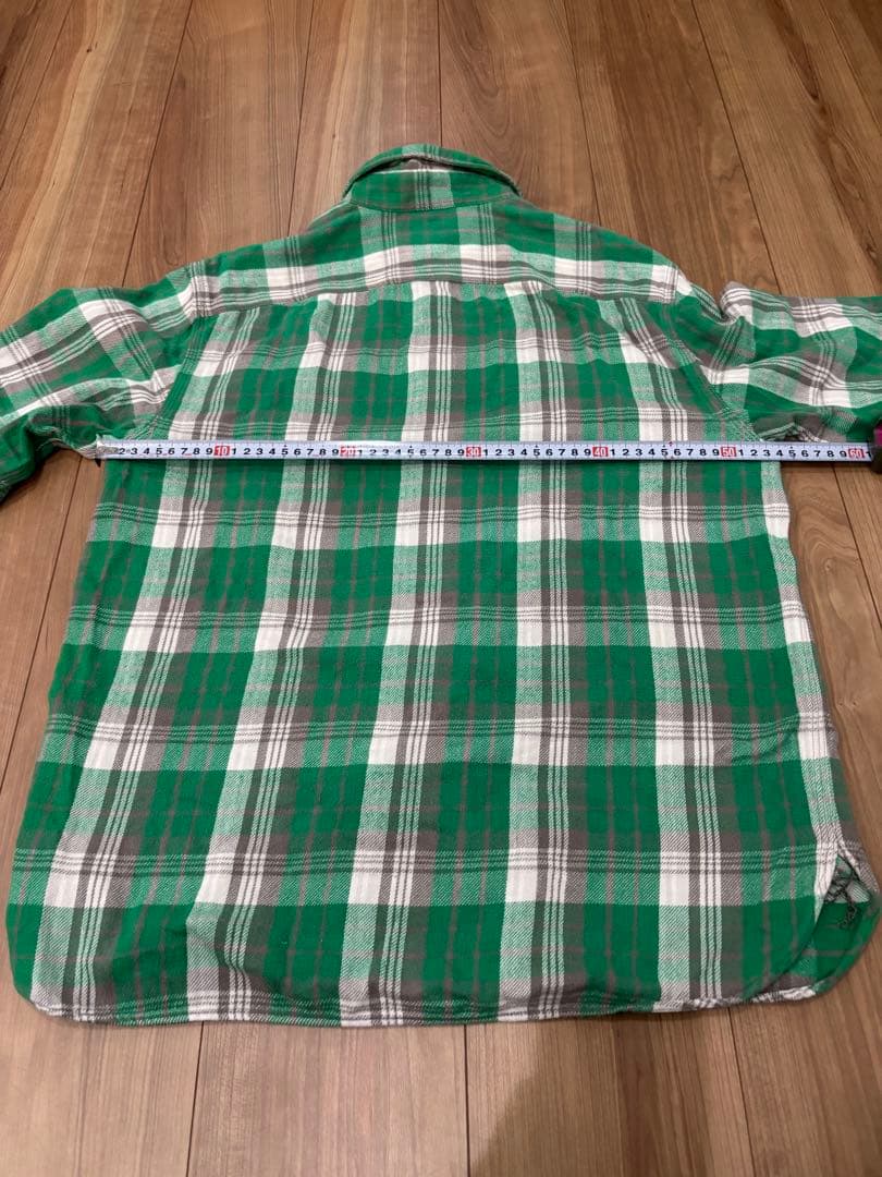 グリーンチェックネルシャツ　RRL