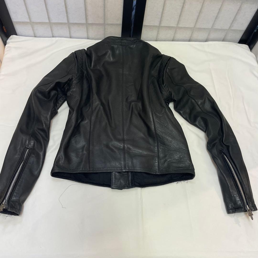 【内張り破れ】クロムハーツ レザー シングルライダース レディースM
