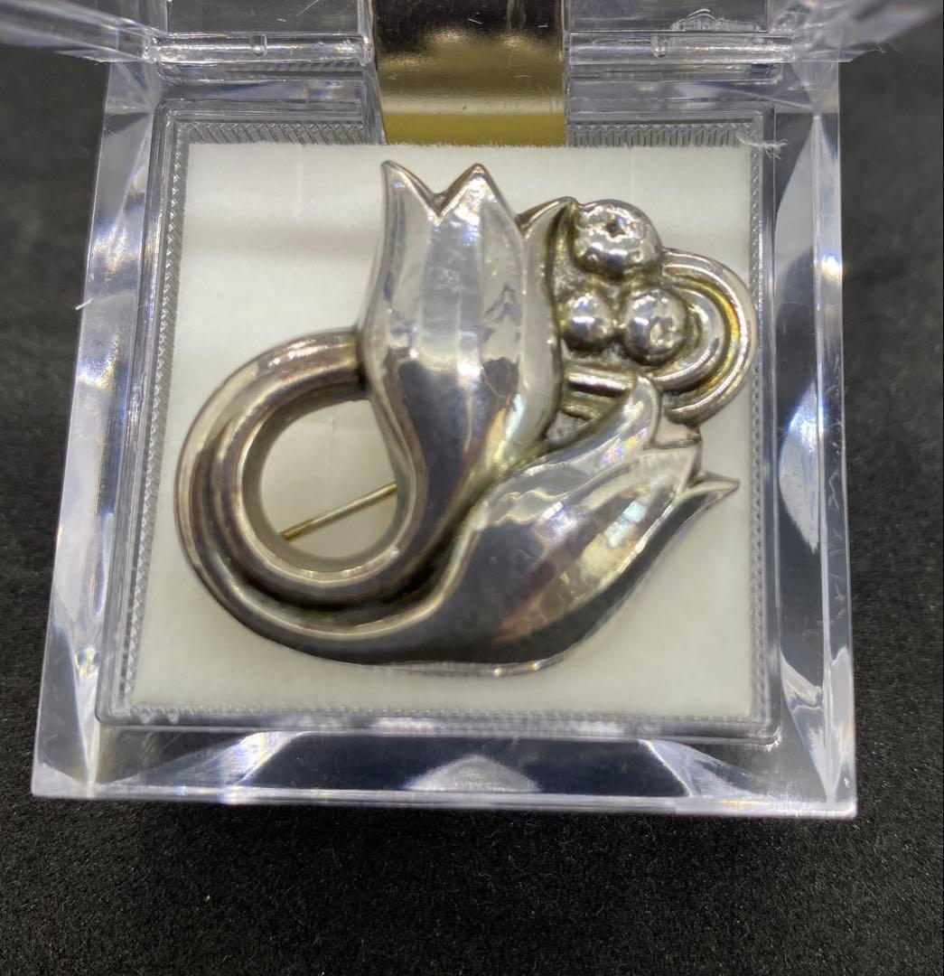 シナモン　ジョージジェンセンのビンテージブローチ＃100A チューリップ