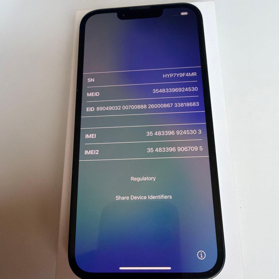 Apple iPhone 13 本体　158G ミッドナイトsimフリー